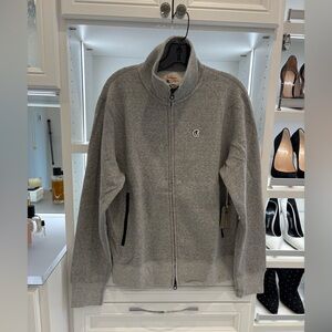Todd Snyder Gray Full-Zip Jacket with Black Trim